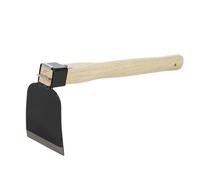 Yosoo Health Gear Houe à Main, Outil de Jardinage, Houe en Acier à Haute Teneur en Carbone avec Manche en Bois, Lame Tranchante, Fixation Sécurisée, Tête de 12 Cm, pour Désherber, Creuser, Ameublir