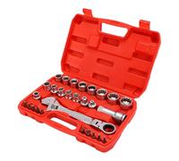 Yosoo Health Gear Jeu de Douilles Traversantes, Douilles D'entraînement 3/8 1/2 Pouces, Kit D'outils de clé Réversible à 72 Dents, pour Douille Cannelée Carrée Hexagonale