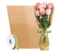 Yosoo Health Gear Lot de 100 Sacs en Papier Cadeau pour Bouquet de Fleurs, Pochettes en Papier Kraft épais avec Attaches, Idéal pour les Mariages, les Anniversaires et Diverses Oc (Universel)