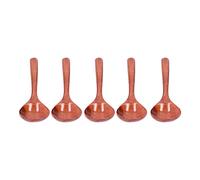 Yosoo Health Gear Lot de 5 Cuillères à Soupe en Bois de Hêtre à Long Manche, Cuillère à Mélanger Ronde de 20 X 6 Cm pour Mélanger la Soupe au Porridge et au café et Ustensiles de Cuisine