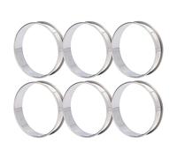 Yosoo Health Gear Lot de 6 Anneaux à Muffins Anglais en Acier Inoxydable, Faciles à Démouler, Design à Double Rouleau, pour Hamburgers, Omelettes, Tartes, Gâteaux, Desserts (8 cm)