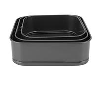 Yosoo Health Gear Moule à Gâteau à Ressort en Acier au Carbone avec Fond Amovible et Loquet en Acier Inoxydable, Moule carré Antiadhésif pour Gâteau au Fromage, Pizza, Pain (24/26/28)