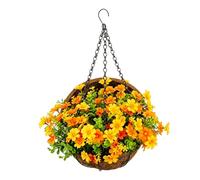 Yosoo Health Gear Panière Fleurie Artificielle Suspendue, (Orange Flower
