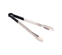 Yosoo Health Gear Pinces de Cuisine en Acier Inoxydable, Résistantes à la Chaleur, Lavables au Lave-vaisselle, avec Poignée Améliorée, Bord festonné pour Griller, Servir et Retour (long)