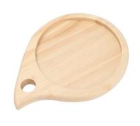 Yosoo Health Gear Planche à Découper en Bois de Camping Planche à Charcuterie en Bois d'hévéa 18 X 14 Cm Mini Design Rond avec Corde et Sac étanche pour Collation aux Fruits Assiette à Steak