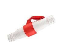 Yosoo Health Gear Prise et Fiche Industrielle CEE, 4 Pôles IP44 16A | Connecteur mâle femelle rouge blanc, conception de boucle Anti-chute, connexions à bornes à vis, utilisation en caravane