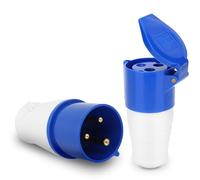Yosoo Health Gear Prise Industrielle Monophasée 3 Broches 32 Ampères 220-250V, Ensemble de 2 Pièces