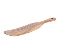 Yosoo Health Gear Spatule en Teck Spatule en Bois de Forme Plate 20,5 X 6 Cm Bois de qualité Alimentaire Prise Confortable Facile à Nettoyer pour la Cuisine à Domicile Cuisson en Remuant le Mélange