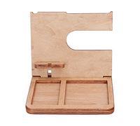 Yosoo Health Gear Station d'accueil en Bois, Organiseur de Bureau en Panneaux de Particules avec Support de Montre, 9,8 X 8,3 Pouces, Support de Rangement pour Clés de Téléphone, Lunettes, pour