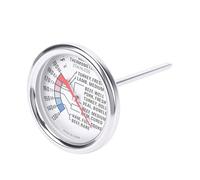Yosoo Health Gear Thermomètre BBQ en Acier Inoxydable avec Capteur | Jauge de température mécanique robuste, échelle claire pour four et gril, thermomètre à viande Non électrique pour la