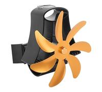 Yosoo Health Gear Ventilateur de Poêle à Bois, Ventilateur de Poêle à Chaleur à 7 Pales en Alliage d'aluminium, de Cheminée à Tuyau Magnétique avec Moteur Silencieux, Support de Cheminée pour à