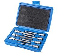 Yosoo Jeu de 7 Douilles Hexagonales Extra Longues, Kit d'Outils de Réparation 3/4/5/6/7/8/10 mm