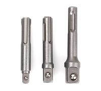 Yosoo Lot de 3 1/10,2 cm 3/20,3 cm 1/5,1 cm Prise Pilote Adaptateur perceuse Bit Adaptateur Extra Long Adaptateur pour Marteau perforateur SDS Plus