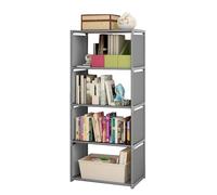 Yosoo Organisateur de Rangement Cubique, Cadre en Acier galvanisé, étagère à Livres à 5 Niveaux avec étagères Réglables pour Salon, Chambre à Coucher, Bureau, 125 X 80 X 27 Cm (Rangée Simple à 5