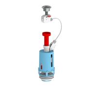 YOSSEE Mecanisme Chasse d’Eau WC Universelle 3/6 L, Système de Chasse d’Eau | Câble et Double Poussoir Chromé, Installation Facile et Économie d’Eau, Kit Complet Inclus