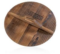 YOSUKATA Couvercle en Bois pour Poêle Wok 34 cm Couvercles Rond Universel