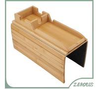 Yotown plateau d'accoudoir de canapé Plateau de Bras de canapé Double Face en Bois Pliable Coup de canapé Table luminaire lit