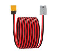 yotutun Câble d'extension Solaire 50A vers XT60, 10 AWG Connecteur Solaire vers XT60 Femelle vers Mâle pour Batterie RC Portable Power Station Panneau Solaire 60cm (XT60 Mâle)