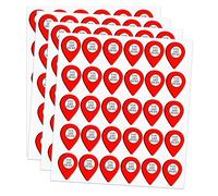 You are Here Lot de 120 autocollants pointeurs de carte 1,3 x 1,8 cm chacun - Parfaits pour les cartes, les projets et plus encore
