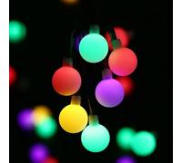 YOU GLOW GIRL Guirlande lumineuse solaire de 5 m, 20 LED, étanche, 8 modes d'éclairage, pour terrasse, jardin, cour, arbre, décoration de fête de mariage (B multicolore)