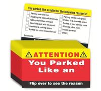 You Suck at Parking Cards | Lot de 100 panneaux « Learn to Park » - 8,9 x 5,1 cm - Cartes « Learn to Park » - Cartes de stationnement amusantes - Vos cartes de stationnement - Pour occuper deux places