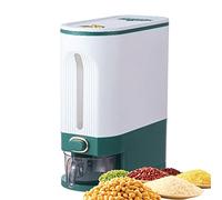 Youding Bac de rangement pour riz, distributeur hermétique, grand récipient à grains scellé avec couvercle et tasse à mesurer, seau étanche pour distributeur de céréales, organiseur domestique, vert