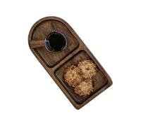 Youding Petit plateau en bois | Support de service divisé de 30,5 cm | Plateau en bois avec sections pour bonbons, , noix, fruits, apéritifs | Organisateur robuste en bois naturel pour la cuisine