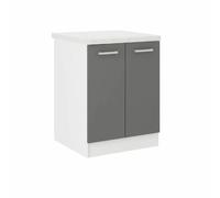 Youdoit Meuble bas de cuisine 60 cm - Gris