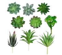 Youery 9 Pièces Artificielles Plantes Succulentes, Mini Plante Artificielle | Pot Lmitation de Succulentes, Mini Plantes Succulentes Artificielles Assortiment pour La Maison Jardin Intérieur Décoration