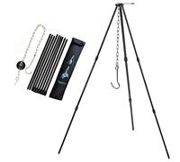 Youery Trépied de Cuisine en Plein Air Pliant Campfire Griller Grill Grille Stand Camping Fire Pit Tool Bonfire Party Pique-Nique BBQ Cintre avec Sac De Rangement
