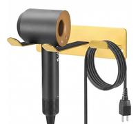 YOUGRIDDA Support Mural pour Sèche-Cheveux Universel en Acier Inoxydable 304 (Doré) - Organisateur Élégant pour Salle de Bains, Chambre ou Salon