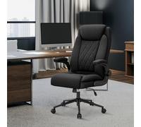 Youhauchair Chaise Bureau Ergonomique, Noir | Chaise de Bureau 200 kg pour Personnes de Grande Taille, Vérin à gaz de classe 4, Accoudoirs Relevables, Dossier Haut