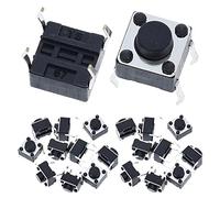 Youmile 100-Pack 6x6x6 mm Miniature Momentary Tactile Tact Touch Commutateur à bouton-poussoir Commutateur de qualité SPST Miniature/Mini/Micro/Petit circuit imprimé