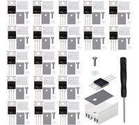 Youmile 20 pcs IRF3205 3205 Transistor Mosfet Canal N 110A 55V MOSFET de Puissance TO-220AB avec Radiateur Vis Rondelle en Caoutchouc Tournevis en Silicone pour l'Industrie Domestique et le Bricolage