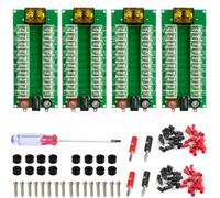 Youmile 4 pièces Carte de distribution d'alimentation 2x10, module de distribution à bornes barrières 20A AC/DC, 3 entrées avec fiches bananes, bornes rouge et noire, tournevis et entretoises