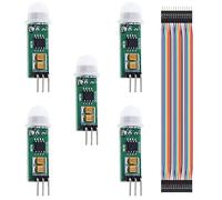 Youmile 5 pièces capteur de mouvement humain HC-SR505 Mini Module de détecteur infrarouge PIR pour interrupteur de capteur de corps Arduino avec câble Dupont