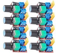 Youmile 8 pcs DC Moteur PWM Contrôleur de Vitesse 5A 90W DC 3V 6V 12V 24V 35V Peed Commutateur de Contrôle Mini LED Gradateur Avec Fusible Réarmable Commutateur Indicateur LED