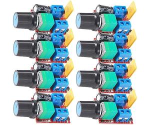 Youmile 8 pcs DC Moteur PWM Contrôleur de Vitesse 5A 90W DC 3V 6V 12V 24V 35V Peed Commutateur de Contrôle Mini LED Gradateur Avec Fusible Réarmable Commutateur Indicateur LED