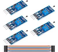 Youmile Lot de 5 modules de thermistance numérique haute sensibilité NTC Module de capteur de thermistance thermique 4 fils avec câble DuPont pour kit de bricolage pour Arduino MCU Robot