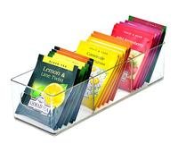 Youngever Lot de 2 Boîte de Rangement pour Thé 21.5CM x 7.5CM x 5CM, Boîte à Thé pour Sachets de Thé, Boîte thé Compartiments