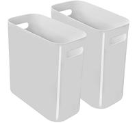 Youngever Lot de 2 Poubelle pour Cuisine, Salle de Bain, Bureau 10L (Grey)