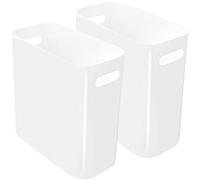 Youngever Lot de 2 Poubelle pour Cuisine, Salle de Bain, Bureau 11L (Blanc)