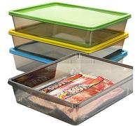 Youngever Lot de 3 Boîte Alimentaire Rectangulaire avec Couvercle 5L, Boîtes a Charcuterie, Boîtes de Conservation Plastique
