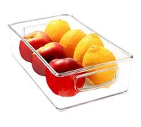 Youngever Lot de 4 Boite Rangement Cuisine Frigo 25CM x 15CM x 7.5CM, Organisateur Frigo, Bac Rangement Cuisine Plastique