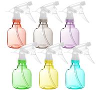 Youngever Lot de 6 Vaporisateur Vide Plastique Transparent 250ML, Bouteille Pulverisateur 250ML, Flacons Pulvérisateurs, Ronde et Couleur