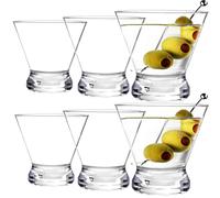 Youngever Lot de 6 Verre à Martini en Plastique, 300ML, Verres à Cocktail en Plastique Incassable et Réutilisable