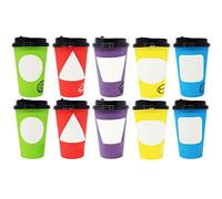 Youngever Lot de 70 Gobelets Carton Café à Emporter Ecologique, Tasse Café 350ML avec Couvercles, Tasse à Papier Bio