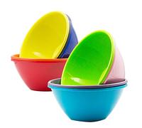 Youngever Lot de 9 Grands Bols en Plastique de 950ML, Grand Bol Cereales, Grands Bols a Soupe, 9 Couleurs Assorties