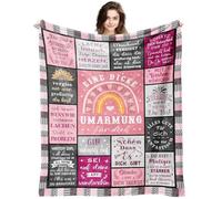 YOUNGSAY Cadeau Meilleure Amie, 150 x 130CM Cadeau Meilleur Amie Plaide, Flanelle Plaid avec Bénédictions pour Maman, Fille, Épouse, Petite Amie, Sœur, Collègue