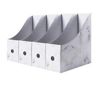 YoungYuan Porte Revue Bureau Corbeille A Courrier Porte Revue Carton BoîTes De Rangement en Motif De Marbre ÉTagèRe De Rangement pour Bureau ÉTagèRes pour Fichiers De Bureau 4pcs